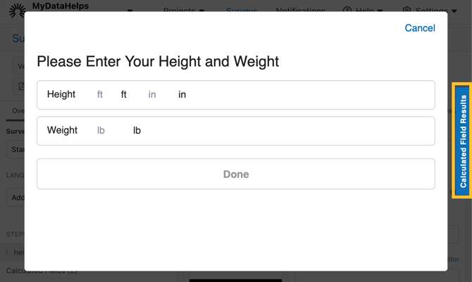 Calculated Field Result-Button