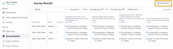 Survey Results Tab - Download