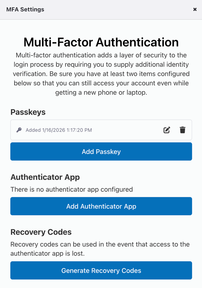 Managing Your Account